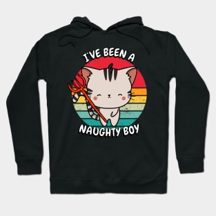 Cute tabby Cat is a naughty boy Hoodie